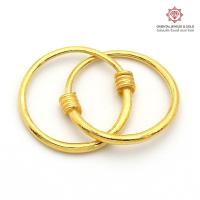 ราคา OJ GOLD ต่างหูทองแท้ นน. 1 กรัม 96.5% ห่วงตัวหนอน ขายได้ จำนำได้ มีใบรับประกัน ต่างหูทองแท้ (2363828965)