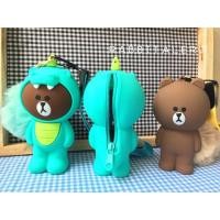 ราคา พวงกุญแจใส่รีโมทรถยนต์ ใส่เหรียญ หมีบราวน์ Line friends (1838227774)