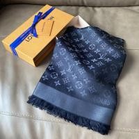 ราคา New! LV Chale Monogram Shine Noir Scarf (4691809869)