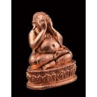 ราคา พระปิดตามหาลาภรุ่นแรก 7 รอบ หลวงพ่อจรัญ วัดอัมพวัน ปี 2554 เนื้อทองแดงผิวไฟ (12664091626)