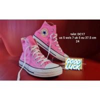 ราคา ❌️หมด❌️ Converse หุ้มข้อ สีชมพู 37.5 รองเท้ามือสองของแท้ สภาพดี หญิง-ชาย รหัส DC17 (15009600853)