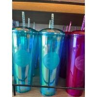 ราคา แก้วกาแฟ พร้อมหลอด Starbucks สีฟ้า น้ำทะเล 24 oz ใหม่ (20686403885)