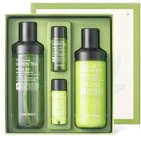 ราคา TONYMOLY The Chok Green Tea Moisture Set (Skin 180ml+20ml / Lotion 160ml+20ml) [จัดส่งจากเกาหลี รับประกันสินค้าของแท้] (40407704859)