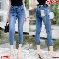 ราคา No.SS9003 กางเกงยีนส์ขายาวผู้หญิง (3343491886)