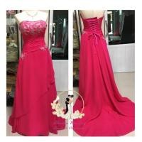 ราคา ชุดราตรี/ชุดออกงาน มือสองสภาพดี สีชมพูเข้ม (2502578170)