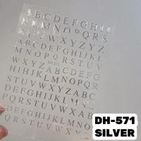 ราคา สติ๊กเกอร์ติดเล็บตัวอักษร ABC 3D สําหรับสติ๊กเกอร์ศิลปะเล็บตัวอักษร Capital (45958803809)