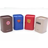 ราคา SQUARE TIN PIGGY BANK SAVING BOX SUPER HERO AVENGERS MOTIF BIR BANK 8401 (29581825715)
