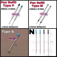 ราคา [ผู้ขาย SG] ปากกาแบบเติมสําหรับ Swarovski Crystal Parker Montblanc Pen Blue Black Ballpoint (48160812675)