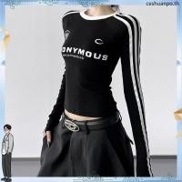ราคา OOTDPLY Cropteefit Longsleeves String Force Ten Full Black l เสื้อครอปแขนยาว CLSSTRING010 (57860540611)