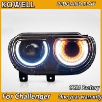 ราคา Car Styling for Dodge Challenger Headlight 2011-2014 Challenger Head Light DRL Turn Signal Low High (51304363179)