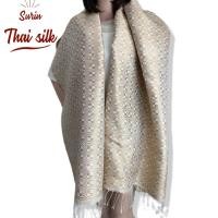 ราคา ผ้าคลุมไหล่ทอมือ ไหมสุรินทร์ (22340096237)