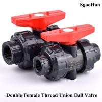ราคา 1/2″~2″ Inch UPVC Double Female Thread Union Ball Valve Aquarium Fish Tank Water Tuber Adapter Garden Home Pipe Connecto (18043908863)
