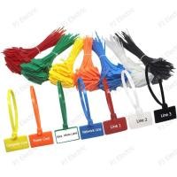 ราคา 100 เส้น 7 สี Marker Tie เคเบิ้ลไทร์แบบมีป้าย สายรัดแบบมีป้าย สายรัดไนล่อน( Nylon Cable Tie) (4048179396)