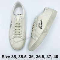 ราคา NewYSL Court Classic SL/06 Embroidered Sneakers in Fabric and Leather (5566092631)
