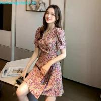 ราคา เดรสไปทะเล ชุดฮาวาย ชุดเดรสแขนสั้นชายบานชิ้นเดียวลายดอกไม้คอวีเก็บเอวใส่แล้วดูผอมรุ่นใหม่ฤดูร้อน2024 ins ผู้หญิง (45707734108)