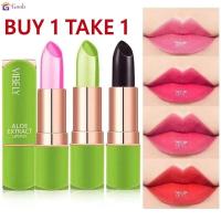 ราคา ซื้อ 1 แถม 1 ลิปสติกว่านหางจระเข้ธรรมชาติ 2 ชิ้น เปลี่ยนสีตามอุณหภูมิ ให้ความชุ่มชื้น ติดทนนาน กันน้ำ ลิปสติก ลิปกลอส ลิปบาล์ม เมคอัพ 【goob】 (28876636592)