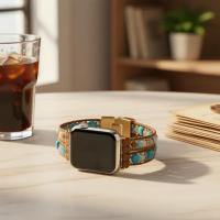 ราคา สายรัดข้อมือลูกปัดหินธรรมชาติสไตล์โบฮีเมียนสําหรับ Apple Watch แบบสองโซ่ ใส่ได้ทั้งชายและหญิง ขนาด 38-49 มม. (54210990219)