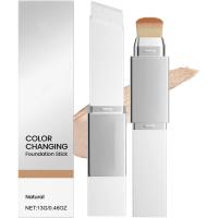 ราคา 2In1ColorChangingFoundationStickไม่มีแปรง,FoundationsFullCoverageด้วยแปรงแต่งหน้า,CoverStickสีขาวเกาหลีFoundationStickforAllSkinTypes(ธรรมชาติ) (50609342161)