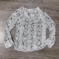 ราคา เสื้อผ้าชีฟองลายงูสีเทา (11317148805)