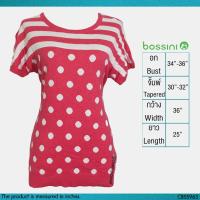ราคา USED Bossini - Knitted Pink Dot Striped Top | เสื้อแขนสั้นสีชมพู สีขาว เสื้อไหมพรม ลายทาง ลายจุด แท้ มือสอง (22178134265)