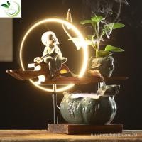ราคา สร้างสรรค์LEDโคมไฟรัศมีน้ำไหลห้องนั่งเล่นน้ำพุสำนักงานห้องนั่งเล่นสไตล์จีนเครื่องประดับน้ำไหลแบบเซน S26A (22488159906)