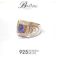 ราคา แหวนไพลิน ผู้ชาย เรือนเงินแท้92.5% ตัวพลอย2-3ct. (42775254784)