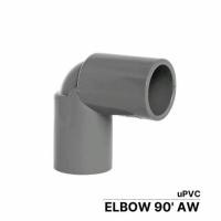 ราคา ข้อศอก 90 PVC AW 1/2 นิ้ว Keni 90 PVC AW 1/2 "Kenti L90 PVC JIS 1/2 นิ้วเข่าท่อ PVC สีเทา Paralon 1/2 นิ้ว (41678862305)