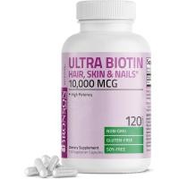 ราคา Bronson Ultra Biotin 10,000 Mcg Hair Skin and Nails อาหารเสริมที่ไม่ใช่จีเอ็มโอ 120 แคปซูลมังสวิรัติ (50910260341)
