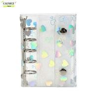 ราคา CAUSICZ Binder Cover, PVC A5/A6/A7/M5 Loose-Leaf Notebook Shell, Creative with Double Snap Closed Laser Heart Patterns Refillable Planner Cover Students (53811147052)