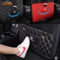 ราคา รถที่นั่งกลับ Anti Kick Pad หนังกันน้ํารถที่นั่งกลับ Protector พร้อมกระเป๋าเก็บสําหรับ Toyota Vios InnovaHilux Fortuner Hiace Wigo Rush Avanza Corolla Yaris (29931370221)