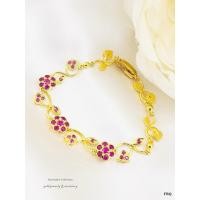 ราคา สร้อยข้อมือประดับพลอยหุ้มทองคำแท้หนาพิเศษเกรดพรีเมี่ยม (40314348398)