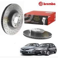 ราคา * ของแท้ * Brembo Xtra จานเบรค หน้า หลัง Honda Civic Fd 1.8 2.0 FB 1.8s FC FK 2006-2019 จานเบรก จานแต่งเจาะรู เบรมโบ้ (28022636621)