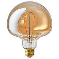 ราคา [IKEAแท้ ถามก่อนสั่ง] MOLNART โมลนาร์ท หลอดไฟ LED E27 150 ลูเมน, รูปเห็ด แก้วใสสีน้ำตาล, 120 มม. (42526244121)
