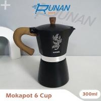 ราคา Mokapot 3 ถ้วย Conalli Moka Pot Kayu 6 Cup เครื่องชงกาแฟเอสเปรสโซสีดํา (40405776721)