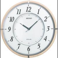 ราคา SEIKO Clock Wall SOLAR Plus Radio Analog Thin Wooden Frame Light Brown Wood SF501B (57356489183)