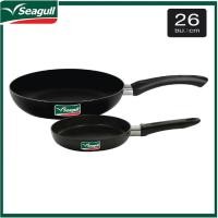 ราคา กระทะเทฟล่อน Seagull ชุดกระทะ non-stick รุ่น DUO Pack กระทะทรงลึกนอนสติ๊ก 26 ซ.ม. กระทะทอดไข่ 18 ซ.ม. (12492595598)