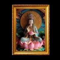 ราคา พระโพธิสัตว์ พระแม่กวนอิม ปางประทานพร พระมหาพระโพธิสัตว์ อวโลกิเตศวร กรอบรูป พร้อมบูชา (27232365346)