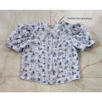 ราคา JEW_BERRY SHOP เสื้อปกบัวลายดอกไม้ปักดอกไม้ (22567770293)