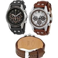 ราคา สายนาฬิกาหนังแท้ขนาด 22 มม. สําหรับ Fossil CH2564 CH2565 - Quick Release, Sweatproof, Soft Comfort, Tropical Climate Ready, สีน้ําตาล/ดํา (28390114287)
