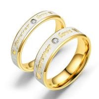 ราคา Singul 4/6mm [Forever LOVE] สแตนเลสเพชรแหวนคู่ผู้ชายและผู้หญิงไทเทเนียมเหล็กแหวนแต่งงานอุปกรณ์เสริม (43809649158)