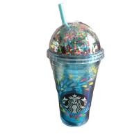 ราคา 2020 Starbucks Songkran Water Festival Blue Splash Glittering Dome Lid Cold Cup แก้วโดม สตาร์บัคส์สีฟ้าลายสงกรานต์ดอกไม้ (44270421876)