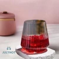 ราคา COOL 1 PC พลาสติกโปร่งใสแว่นตาหกเหลี่ยม Gold Rimmed แว่นตาบ้าน Whisky แว่นตาสีแดงแว่นตา vn (56959814580)