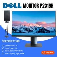 ราคา Dell P2319H ขนาด 23 นิ้ว IPS ความละเอียด Full HD ดีไซน์ขอบบางเฉียบ, ขาตั้งปรับหมุนได้รอบทิศทาง (49156376174)