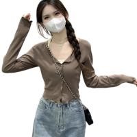 ราคา COCO เสื้อยืดเเขนยาวพร้อมเสื้อซับในผู้หญิง รุ่น W8570 (25968923928)