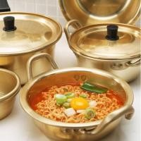 ราคา หม้อต้มมาม่าเกาหลี หม้อทองเหลืองเกาหลี หม้อเกาหลีพร้อมฝาปิด (25216385571)