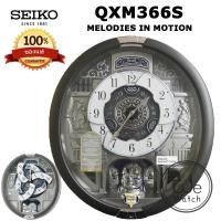 ราคา SEIKO นาฬิกาแขวน รุ่น QXM366S MELODIES IN MOTION มีเพลง Swarovski Crystals หน้าปัดเครื่อนไหว ประกันศูนย์ 1 ปี QXM356 QXM (16333335002)