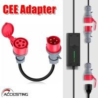 ราคา อะแดปเตอร์ CEE, 32A (22 kW) ปลั๊กขั้วต่อ 16A (11 kW), อะแดปเตอร์ CEE 5 พิน, 32A ถึง 16A, 400V, แบบพกพา, IP44, 50 ซม. (40325619418)