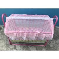 ราคา เปลโยกลูกกรง มุ้งลายการ์ตูนสีชมพู มือสอง (749456380)