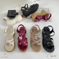 ราคา NIWA SHOES รองเท้าแฟชั่น รองเท้าเสริมส้น รองเท้ารัดส้น สูง2.5 นิ้ว ❤️✨ รุ่น T-231 (53157955741)