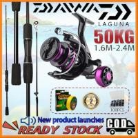 ราคา DAIWA เมตร คันเบ็ด รอกสปิน เบ็ดตกปลาครบชุดหยดน้ํา ชุดคันเบ็ดตกปลา สายเอ็นตกปลา เหยื่อตกปลา รอกสองมือจับ (48350292479)